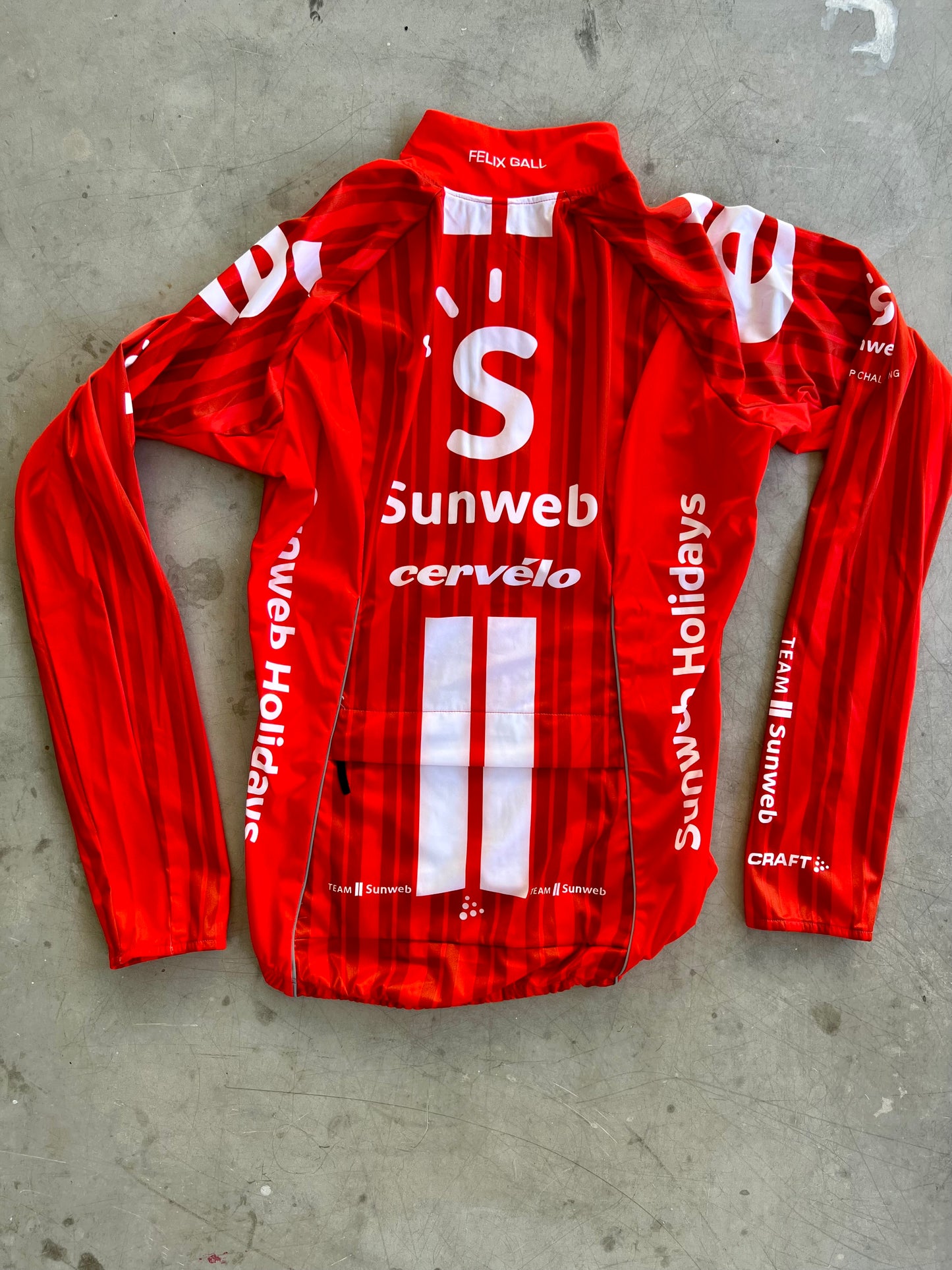 Sunweb 2020 | Craft Red Rain Jacket |  Size S | Rider-Issued Pro Team Kit