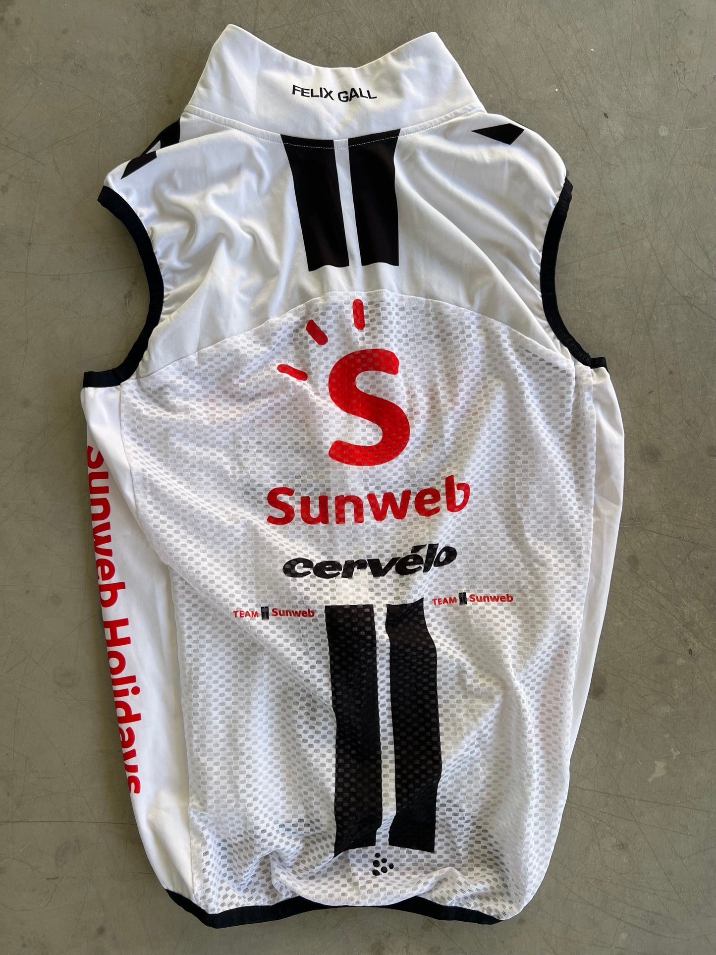 Sunweb 2020 | Craft White Lightweight Wind Vest |  Size S | Rider-Issued Pro Team Kit