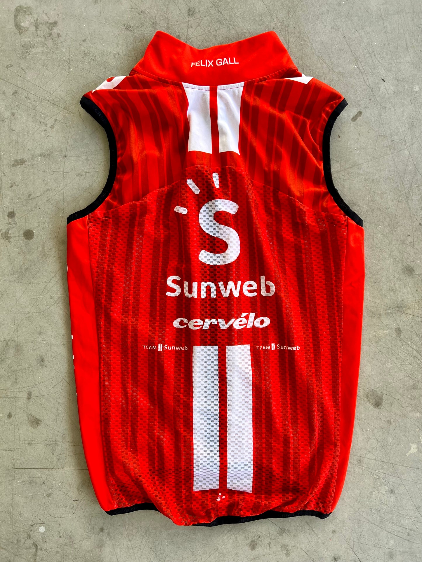 Sunweb 2020 | Craft Red Lightweight Wind Vest |  Size S | Rider-Issued Pro Team Kit