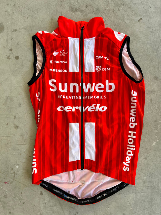 Sunweb 2020 | Craft Red Wind Vest |  Size S | Rider-Issued Pro Team Kit