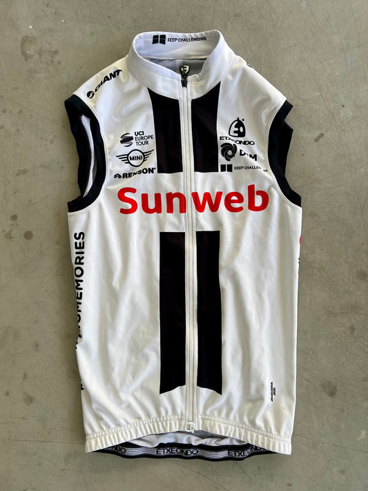 Sunweb 2020 | Craft White Rain Vest |  Size S | Rider-Issued Pro Team Kit