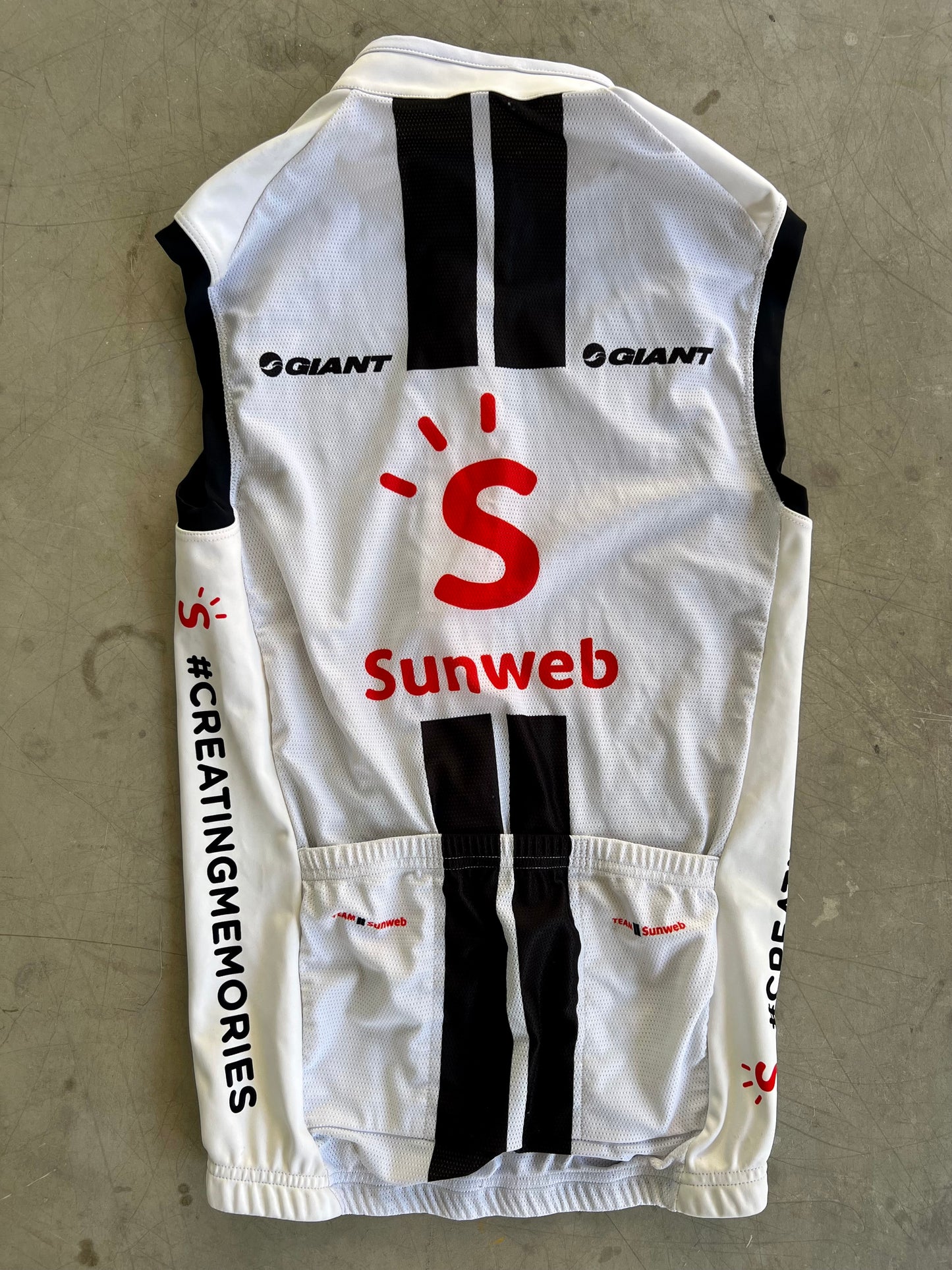 Sunweb 2020 | Craft White Rain Vest |  Size S | Rider-Issued Pro Team Kit