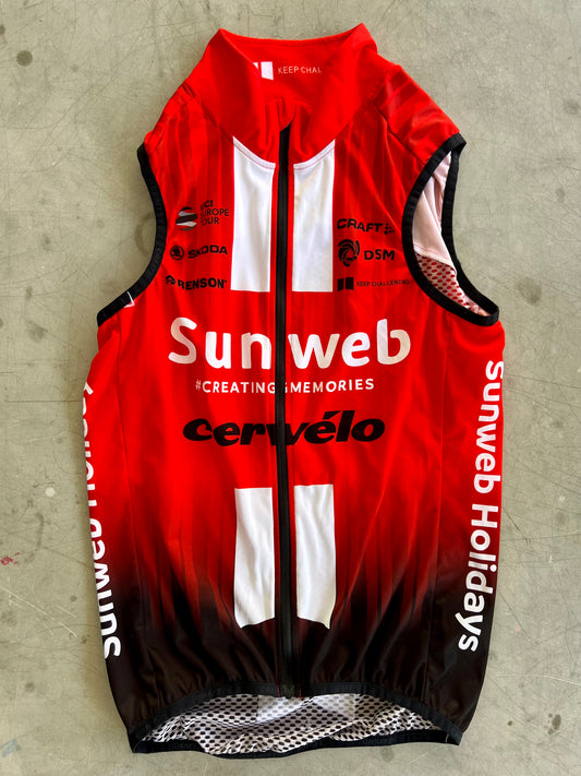 Sunweb 2020 | Craft Red & Black Lightweight Wind Vest |  Size S | Rider-Issued Pro Team Kit