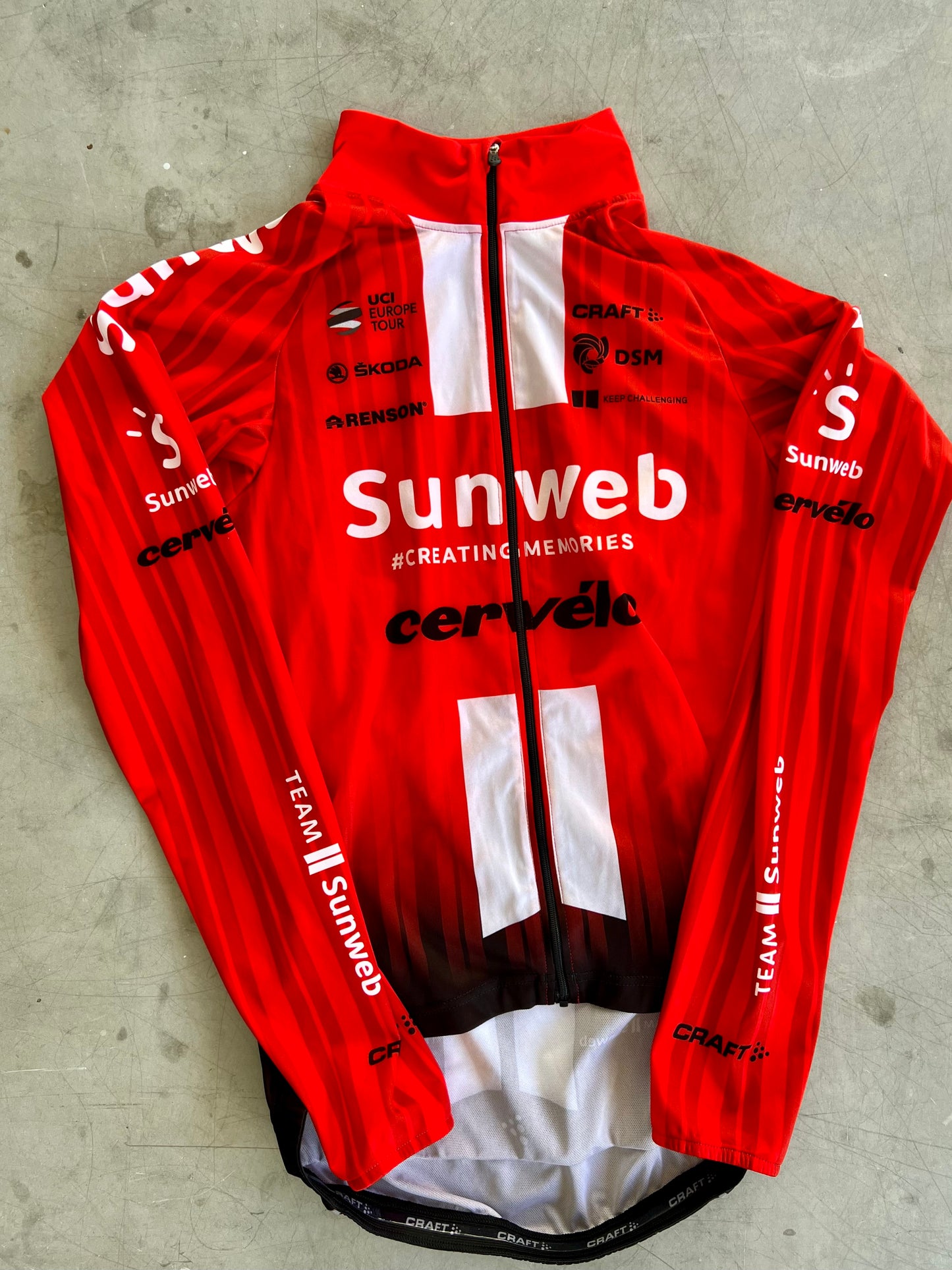 Sunweb 2020 | Craft Red & Black Rain Jacket |  Size S | Rider-Issued Pro Team Kit