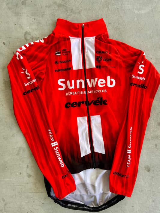 Sunweb 2020 | Craft Red & Black Rain Jacket |  Size S | Rider-Issued Pro Team Kit