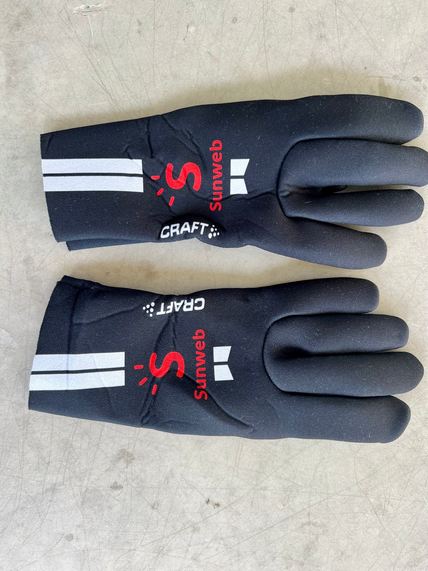 Sunweb 2020 | Craft Black Neoprene Winter Gloves | Rider-Issued Pro Team Kit