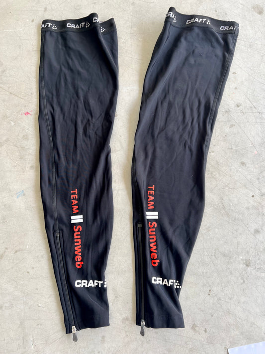 Sunweb 2020 | Craft Black Thermal Leg Warmers | Rider-Issued Pro Team Kit