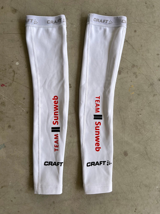 Sunweb 2020 | Craft White Thermal Arm Warmers | Rider-Issued Pro Team Kit